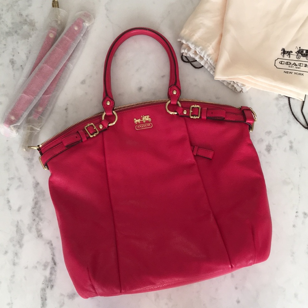 Authentic COACH raspberry handbag